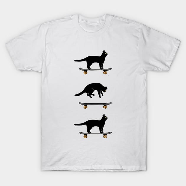 Cat Skateboard Tricks #Ollie T-Shirt by bignosework